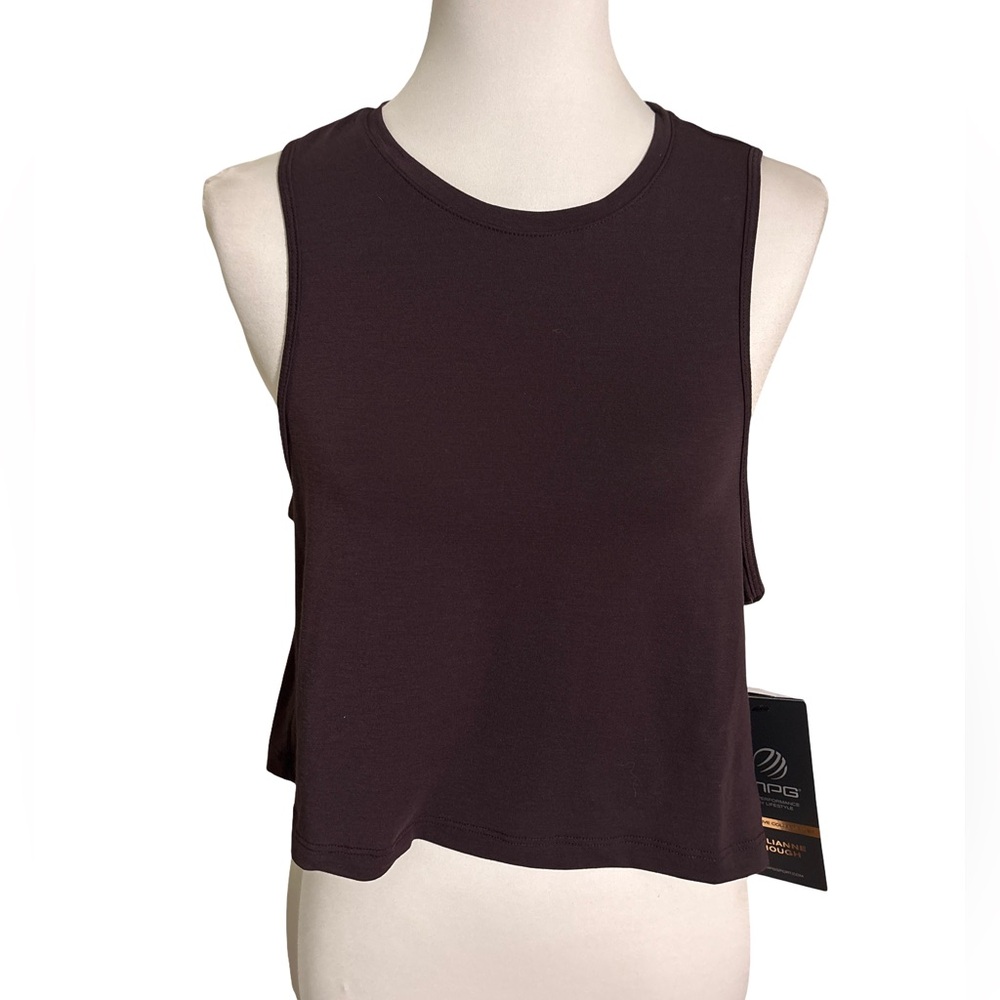 MPG Dark Purple Sleeveless Crop Top